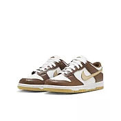 NIKE DUNK LOW (GS) 中大童 女休閒鞋-白棕-HM3725171 US3.5 白色