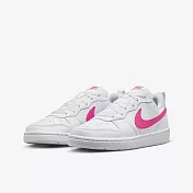 NIKE COURT BOROUGH LOW RECRAFT (GS) 中大童 女休閒鞋-白粉-DV5456113 US4.5 白色