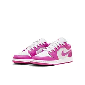 NIKE AIR JORDAN 1 LOW (GS) 中大童 女休閒鞋-白粉-FV8486600 US3.5 白色