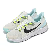 Nike 慢跑鞋 Star Runner 4 NN GS 大童 女鞋 米白 藍 緩震 運動鞋 HQ3469-101