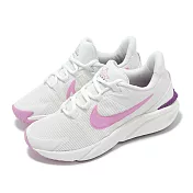 Nike 慢跑鞋 Star Runner 4 GS 大童 女鞋 白 紫 緩衝 止滑 運動鞋 DX7615-103