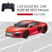 【瑪琍歐玩具】2.4G 1:24 AUDI R8 2015 Version 遙控車/72300 紅