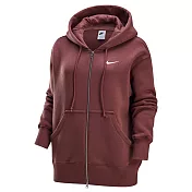 NIKE AS W NSW PHNX FLC FZ OS HOODIE 女連帽外套-紅-DQ5759218 L 紅色