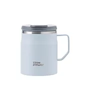 【CookPower 鍋寶】內陶瓷保溫保冰辦公杯400ml 三色選 灰色心語