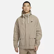 NIKE AS M NK CLUB BANDON JKT 男連帽外套-卡其-FN3109247 S 棕色