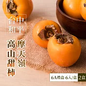 【家購網嚴選】摩天嶺高山6A甜柿6入禮盒x2盒(1200g±10%/盒)