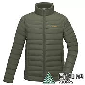 【ATUNAS 歐都納】男款KEEP WARM輕量羽絨保暖外套A1GA2234M*- L 橄綠