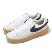 Nike 休閒鞋 Blazer Phantom Low 男鞋 白 深藍 膠底 復古 厚底 增高 HF3119-102