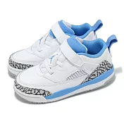 Nike 學步鞋 Jordan Spizike Low TD 童鞋 小童 白 北卡藍 魔鬼氈 UNC FQ3952-141