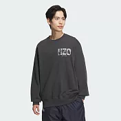 ADIDAS CLG SWEATSHIRTS 男圓領套頭衫-JG8553 L 黑色