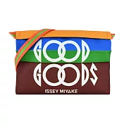 ISSEY MIYAKE 三宅一生 GG系列 撞色輕巧斜背包 棕