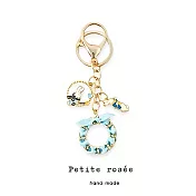 【Petite rosee】童話故事奢華金屬包包鑰匙圈配件掛吊飾-藍色兔子款｜品牌禮盒包裝｜閨蜜生日情人女友老婆母親聖誕交換禮物