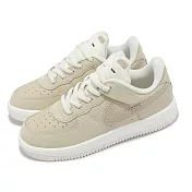 Nike 童鞋 Force 1 Low SE EasyOn PS 中童 杏色 奶茶色 毛茸茸 魔鬼氈 FZ4514-100