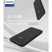 【Philips 飛利浦】10000mAh 10W雙USB 2孔輸出行動電源 輕薄輕巧(DLP1811/96)