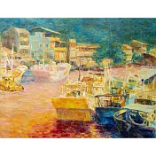 【玲廊滿藝】胡令豪-高雄港(一)Port of Kaohsiung(1)91x116cm