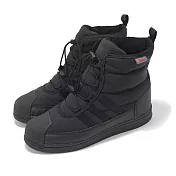 adidas 休閒鞋 Superstar Boot J 大童 女鞋 黑 防水鞋面 貝殼頭 抽繩 愛迪達 ID6891