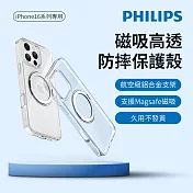 【Philips 飛利浦】Apple iPhone 16 Pro 高透磁吸旋轉支架防摔保護殼 (DLK6122NS/96)