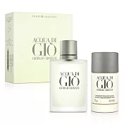 GIORGIO ARMANI 寄情水男性香氛禮盒(淡香水100ml+體香膏75g)