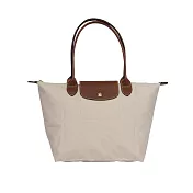 LONGCHAMP M號長把LE PLIAGE摺疊水餃包 (紙白色)