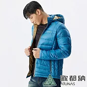 【ATUNAS 歐都納】男款潑水羽絨保暖外套A1GA2209M- L 藍