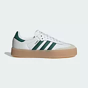 ADIDAS  SAMBAE W 女休閒鞋-白綠-ID0440 UK4 白色