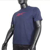 Reebok Front Vector Performance Tee [100208727]男 T恤 運動 舒適 深藍