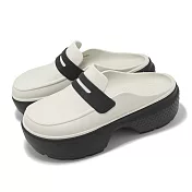 Crocs 雪屋樂福鞋 Stomp Loafer 男鞋 女鞋 亞麻白 黑 厚底 增高 休閒鞋 卡駱馳 2099371HR 22cm LINEN BLACK