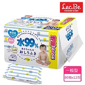 日本LEC 純水99%一般型濕紙巾80抽x12包入