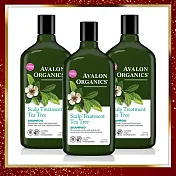 AVALON ORGANICS 茶樹頭皮調理精油洗髮精325ml/11oz x3瓶