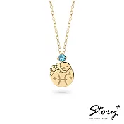 STORY 故事銀飾-Gudetama星座系列-蛋黃哥雙魚座誕生石純銀項鍊【客製品】 黃K金