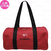 CHANEL 香奈兒 1號紅色山茶花時尚圓筒包(公司貨)