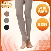 【HotWave】立體包臀高腰防卷邊踩腳褲/打底褲  拿鐵咖