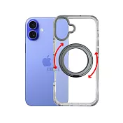 VOORCA 非凡360系列 iPhone 16 Plus 6.7吋 旋轉磁吸立架 軍規防摔保護殼 太空灰