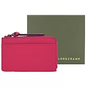 LONGCHAMP 3D系列小牛皮卡片零錢包 洋紅