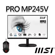 【滑鼠組】msi微星 PRO MP245V 螢幕(24型/FHD/HDMI/100Hz/VA)