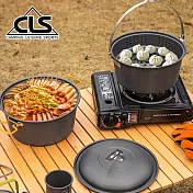 【韓國CLS】戶外露營多功能鍋 贈蒸格/烤肉/野餐/野炊/露營/登山(兩款任選) 提手款