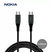 【Nokia 諾基亞】Type-C to Type-C 經典極速充電線125cm (P8200C)