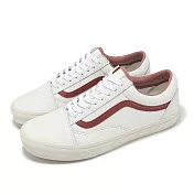 Vans 休閒鞋 Old Skool 男鞋 女鞋 白 暗紅 小白鞋 皮革 VN0007NT7BF