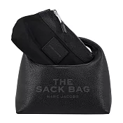 MARC JACOBS THE MINI SACK荔枝皮手提包(附內袋)-迷你/ 黑