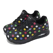 Skechers 休閒鞋 Uno-Spotted Air 女鞋 黑 氣墊 支撐 微厚底 155216BKMT