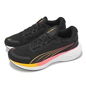 Puma 慢跑鞋 Scend Profoam Jr 大童 女鞋 黑 橘黃 針織 緩衝 運動鞋 37911905