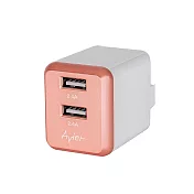 【Avier】COLOR MIX 4.8A 24W 雙孔 充電器｜電源供應器 玫瑰金  玫瑰金