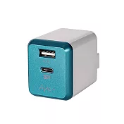 【Avier】COLOR MIX PD3.0+2.4A 30W 雙孔 快速 充電器｜電源供應器 墨青 墨青