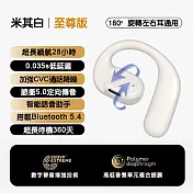 FIT Q66長待機單耳藍芽耳機(左右耳通用/耳掛式/單耳) 白