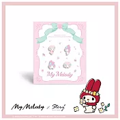 STORY 故事銀飾 - My melody系列-美樂蒂造型耳環組-美樂蒂與彼安諾款 針式