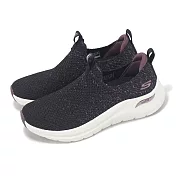 Skechers 休閒鞋 Arch Fit 2.0-Sheer Shimmer 女鞋 黑紫 支撐 緩衝 健走鞋 150321BKPR