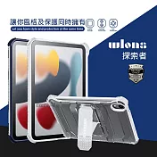 wlons探索者 2024 iPad mini 7 / mini 6 共用 軍規抗摔耐撞支架保護殼 含筆槽 冰霧透
