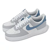 Nike 休閒鞋 Air Force 1 07 LV8 男鞋 藍 灰 AF1 麂皮勾勾 HV1795-141