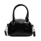 【Amoscova】時尚復古保齡球包 手提包 女包(2655) 黑色