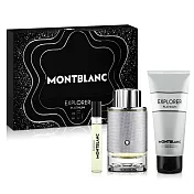 MONTBLANC 萬寶龍 極限探尋男性淡香精禮盒(淡香精100ml+隨行香氛7.5ml+沐浴精100ml)